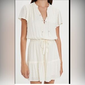 Paige Jannah mini dress off white /ivory Sz M NWT